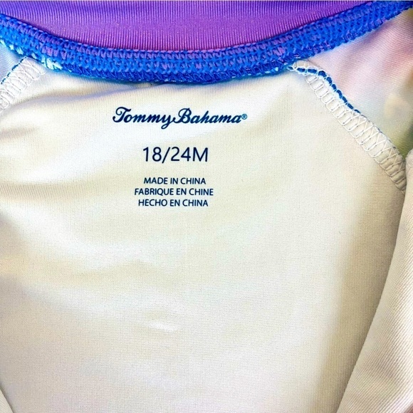 Set of 2 Tommy Bahama Long Sleeve Zip Up One Piece Swimsuit Size 18/24M - Picture 7 of 7